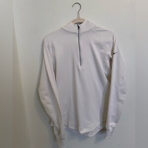 Womens reflective soft white Nike hooded zip sweatshirt